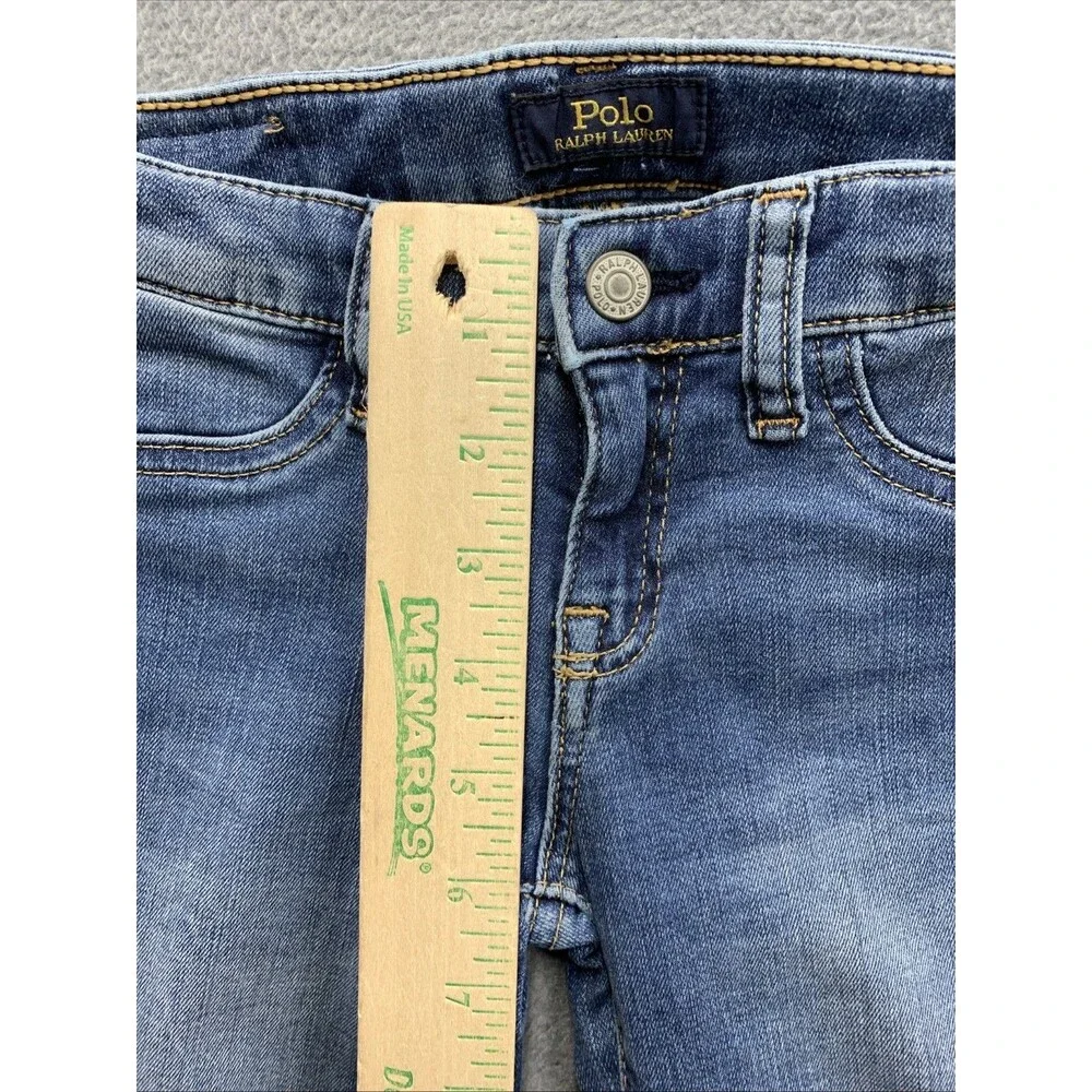 Polo Ralph Lauren Boys Denim Jeans The Aubrie Legging School Blue Size 6